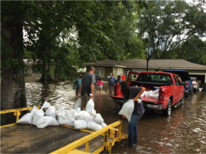 Louisiana flood victim saving possessoins.